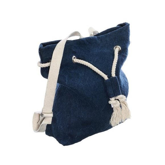 $32 ✿ LINEN WOVEN DRAWSTRING BACKPACK